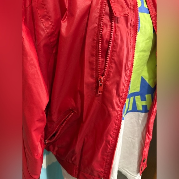 Vintage Upstream Racing jacket. Nylon red with cart patch- fits like medium - Picture 5 of 8